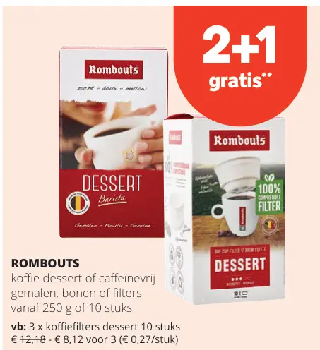 Promotie: koffie dessert of caffeïnevrij
