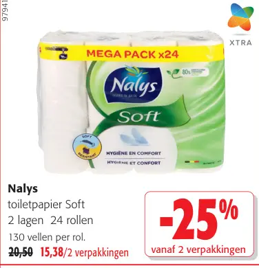 Promotie: Nalys toiletpapier Soft