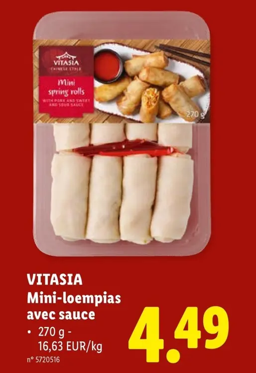 Offre: VITASIA Mini-loempias avec sauce