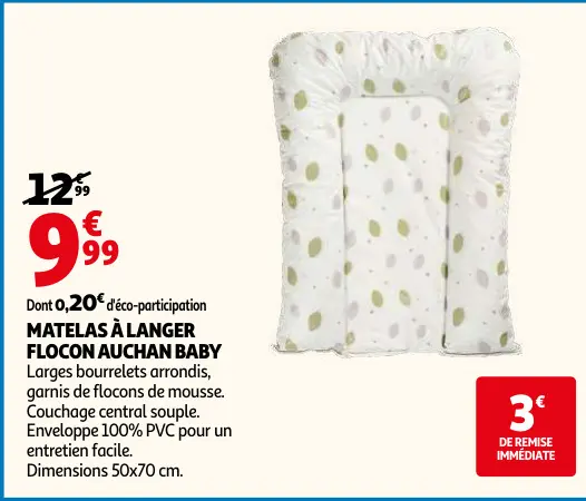 Offre: Matelas à langer flocon