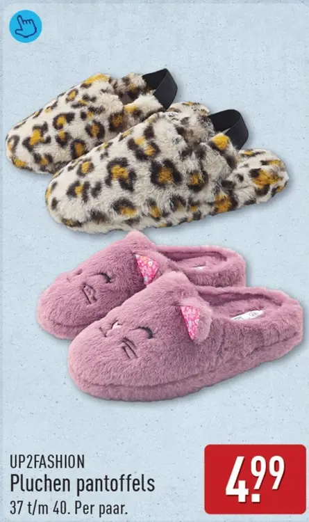 Aanbieding: Pluchen pantoffels