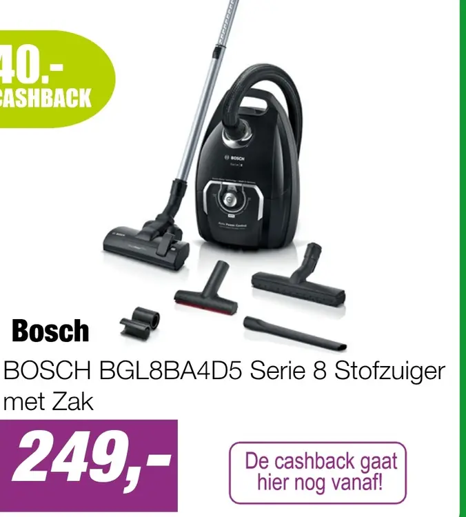 Aanbieding: BOSCH BGL8BA4D5 Serie 8 Stofzuiger met Zak