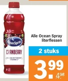 Aanbieding: Ocean Spray literflessen