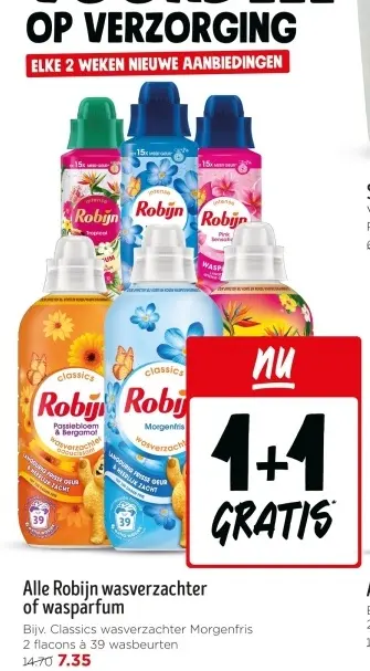 Aanbieding: Robijn wasverzachter of wasparfum