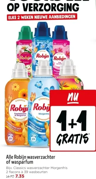 Aanbieding: Alle Robijn wasverzachter of wasparfum