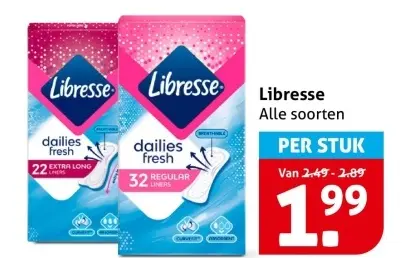Aanbieding: Libresse dailies fresh