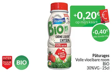 Aanbieding: Volle vloeibare room BIO