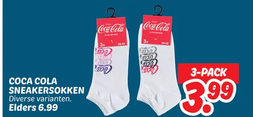 Aanbieding: Coca cola sneakersokken