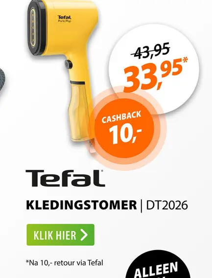 Aanbieding: Tefal Pure POP DT2026 Geel