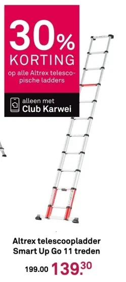 Aanbieding: Telescoopladder Smart Up Go 11 treden