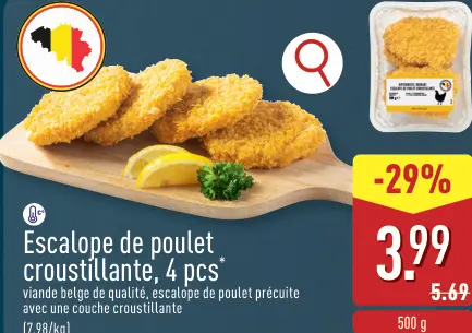 Offre: Escalope de poulet croustillante