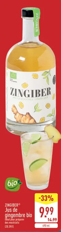 Offre: Jus de gingembre bio