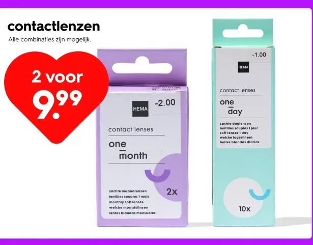 Aanbieding: contactlenzen