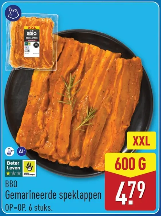 Aanbieding: BBQ Gemarineerde speklappen