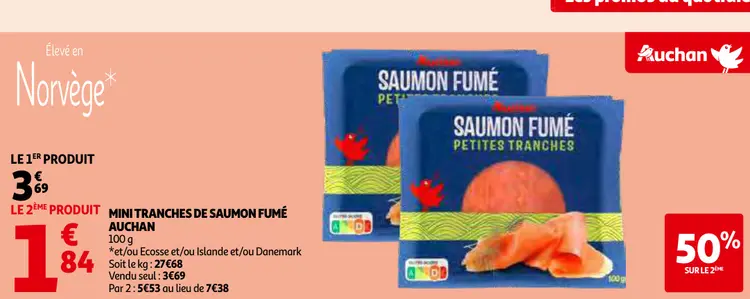 Offre: Mini tranches de saumon fumé