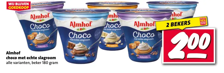Aanbieding: Choco met echte slagroom
