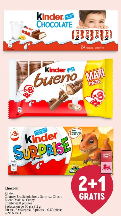 Offre: Chocolat Kinder Surprise