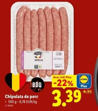 Offre: Chipolata de porc
