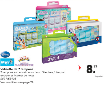 Offre: Valisette de 7 tampons