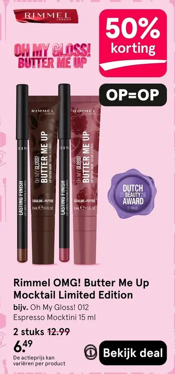 Aanbieding: Rimmel OMG! Butter Me Up Mocktail Limited Edition