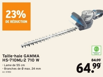 Offre: Taille - haie GAMMA HS - 710ML - 2 710 W