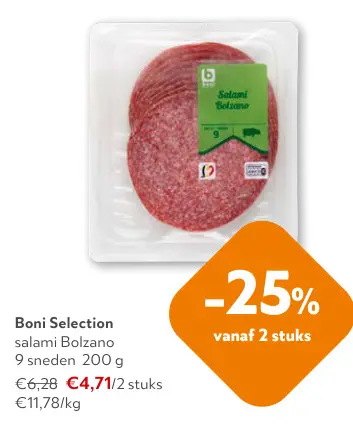 Promotie: salami Bolzano
