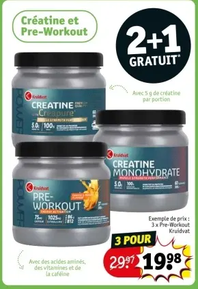 Offre: Créatine et Pre-Workout