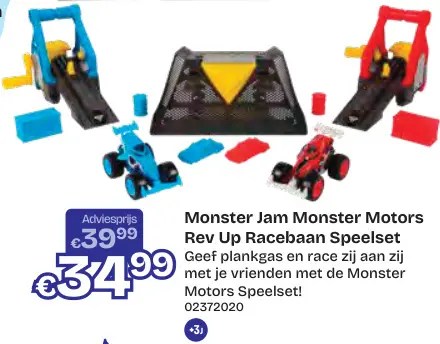 Promotie: Monster Motors Rev Up Racebaan Speelset