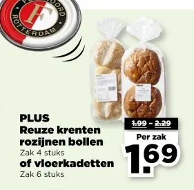 Aanbieding: Reuze krenten rozijnen bollen of vloerkadetten