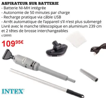 Offre: ASPIRATEUR SUR BATTERIE
