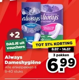 Aanbieding: Always Dameshygiëne
