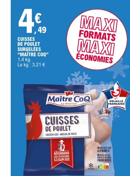Offre: Cuisses de poulet surgelées