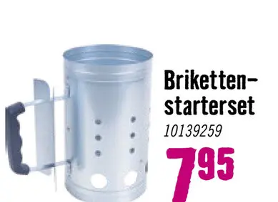 Aanbieding: Brikettenstarter staal 17x17x27,2 cm