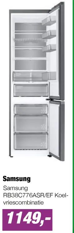 Aanbieding: Samsung RB38C776ASR/EF Koel-vriescombinatie