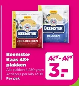 Aanbieding: Beemster Kaas 48+ plakken