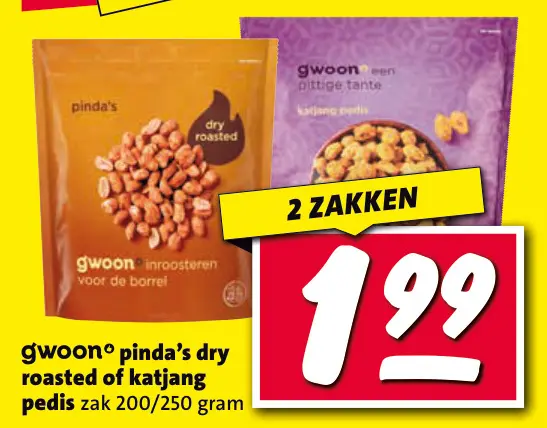 Aanbieding: Pinda's dry roasted of katjang pedis