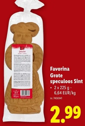 Aanbieding: Grote speculoos Sint