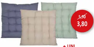 Aanbieding: Stoelkussen Uni 40x40cm - stof - taupe