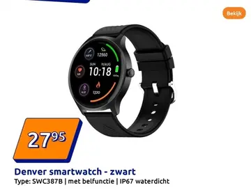 Aanbieding: Denver smartwatch - zwart