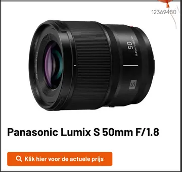 Aanbieding: Panasonic Lumix S 50mm F/1.8