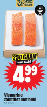 Aanbieding: Vismarine zalmfilet met huid