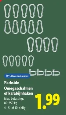 Aanbieding: Omegaschalmen of karabijnhaken