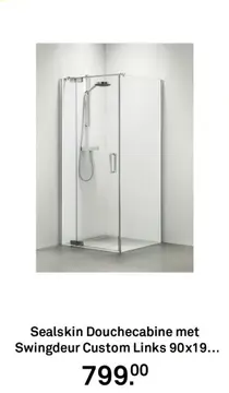 Aanbieding: Sealskin Douchecabine met Swingdeur