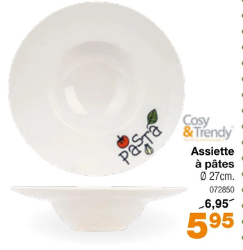 Offre: Assiette à pâtes