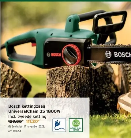 Promotie: Bosch kettingzaag UniversalChain 35 1800W