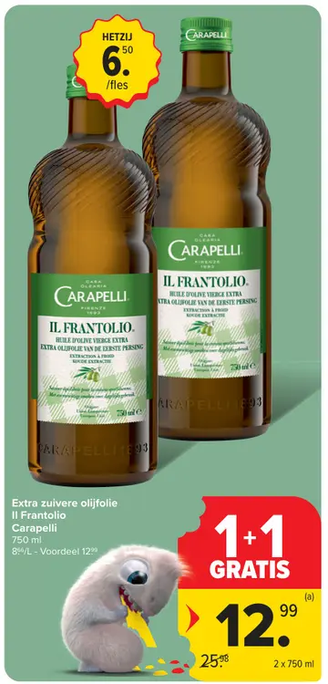 Promotie: Extra zuivere olijfolie Il Frantolio