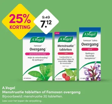 Aanbieding: Menstruatie tabletten of Famosan overgang