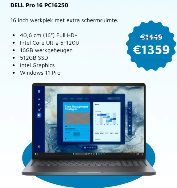 Aanbieding: DELL Pro 16 PC16250