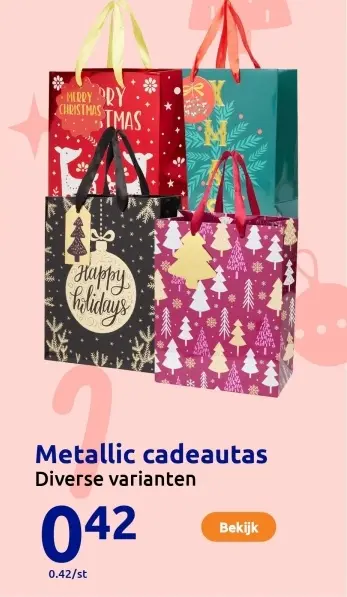 Aanbieding: Metallic cadeautas