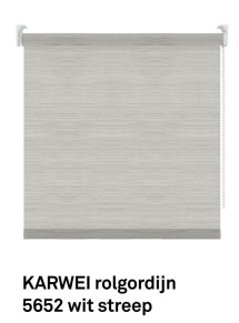 Aanbieding: KARWEI rolgordijn 5652 wit streep